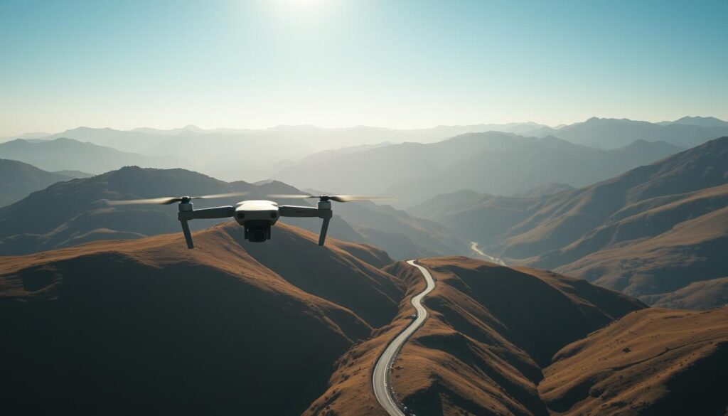 Efektowne ujęcie z drona wykorzystane w filmie promocyjnym